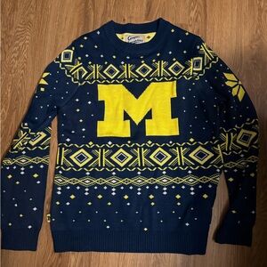 Champion Navy and Yellow Crewneck Sweater